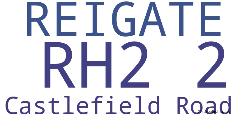 A word cloud for the RH2 2 postcode